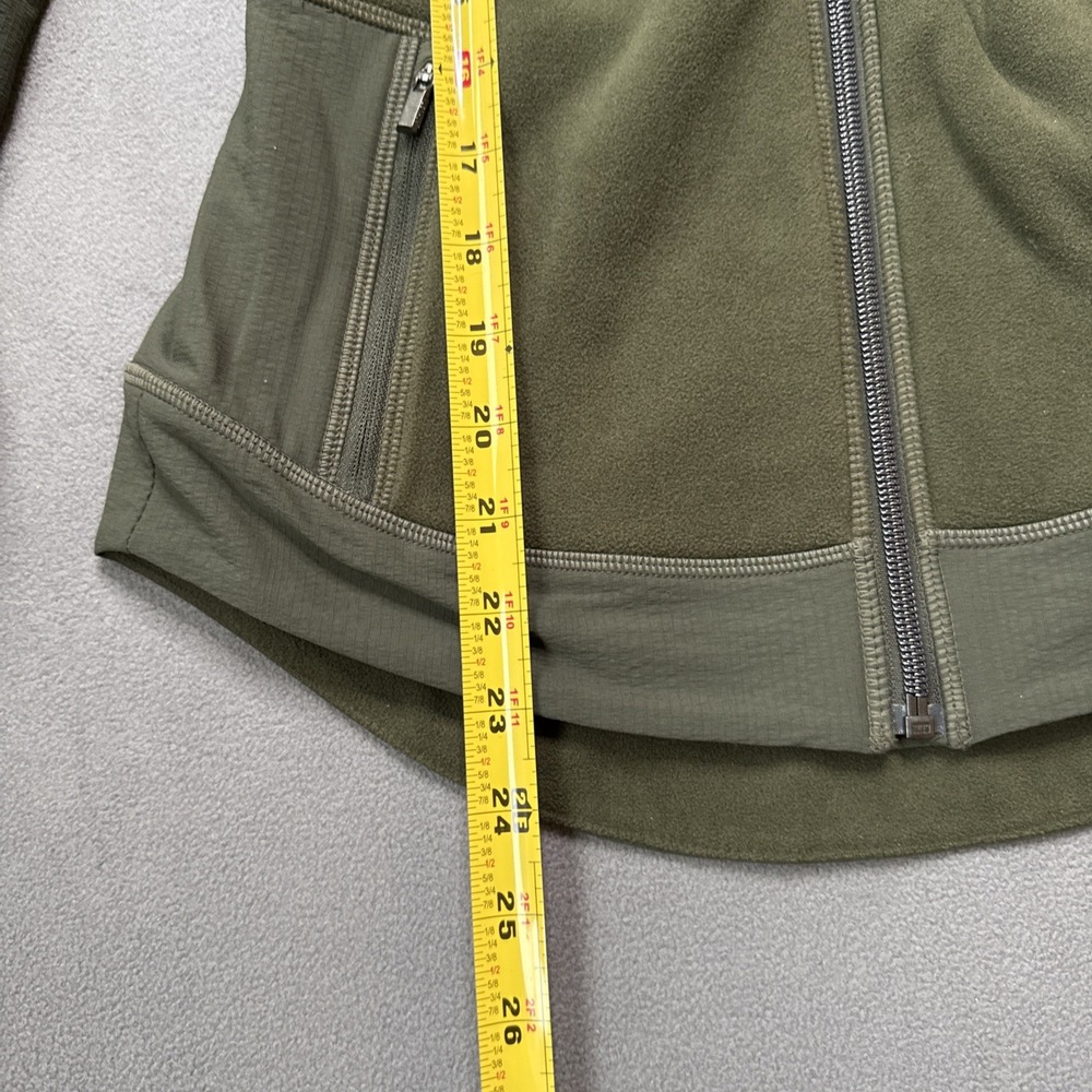 Athleta Jacket Womens Size XXS Green‎ Outlander Full Zip Hybrid Fleece Fitted - Picture 5 of 11